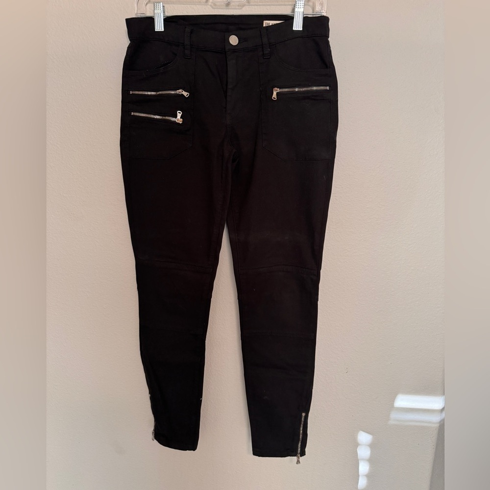 Blank NYC Ankle Zipper Skinny Jeans Size 29 Black